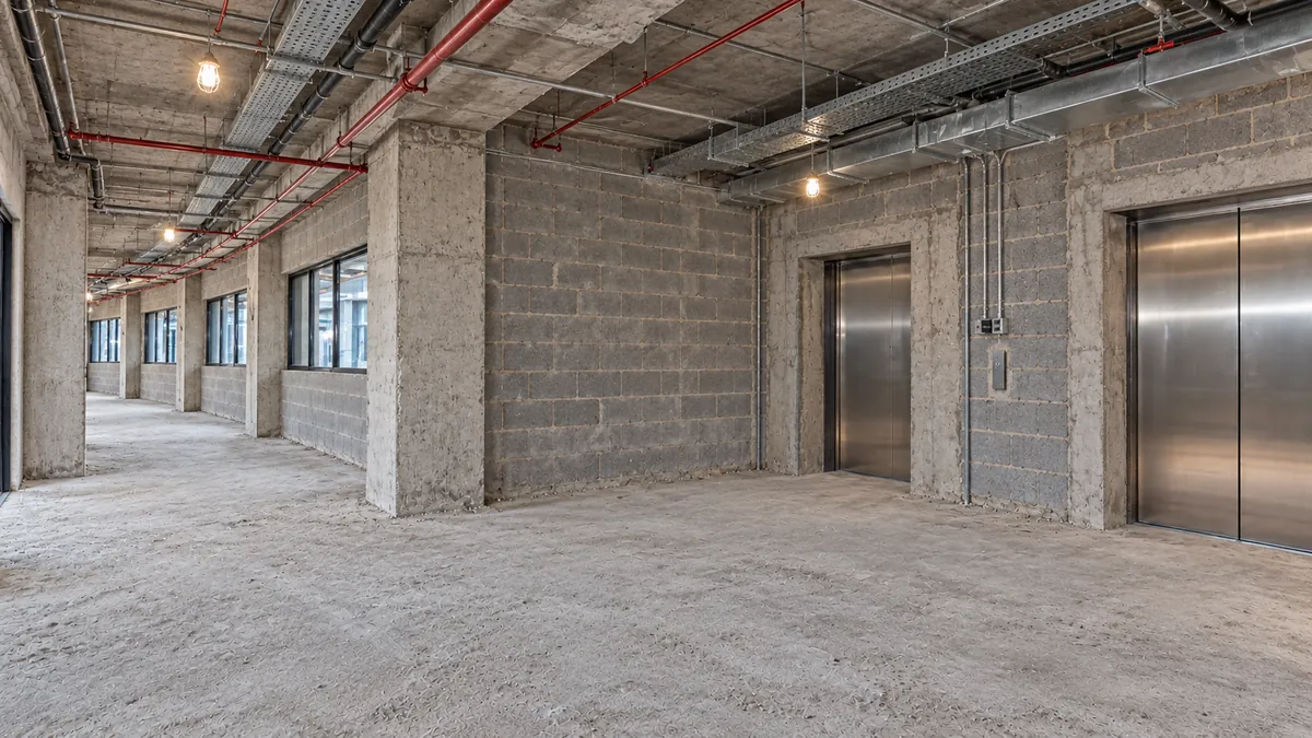 Grand Millennium Jazan — lift lobby before the fit-out
