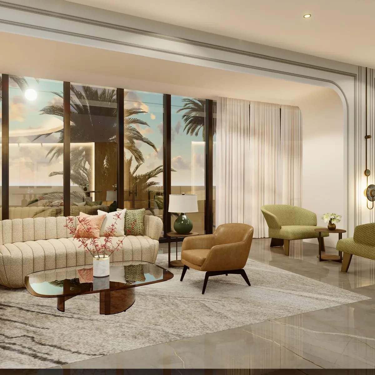 InterContinental Riyadh — lounge after the ASAS fit-out